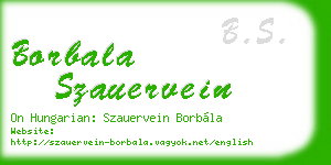 borbala szauervein business card